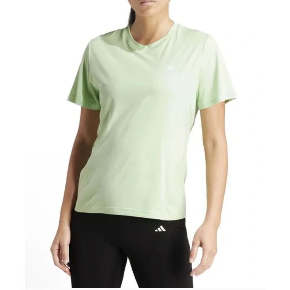 NWT Adidas WTR D4T Green Crewneck Mesh Back AEROREADY Stretch Training Tee Sz M